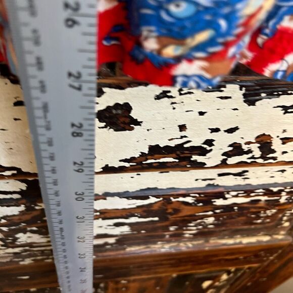 Men’s vintage Batik cotton Asian|Indonesian dragon button down shirt. Size Small - Picture 6 of 9